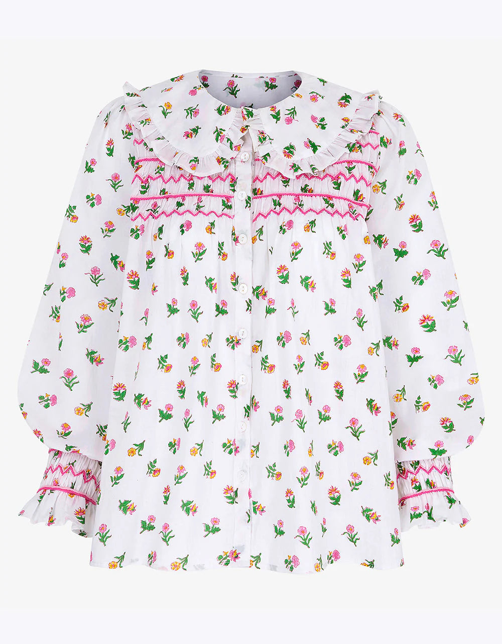 Pink City Prints Posey Blouse | Vintage Blossom