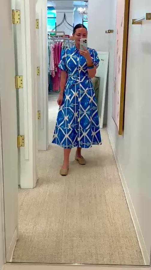 Lainey Dress | Blue Tile