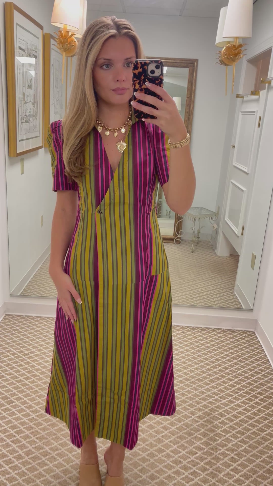 Clark Dress | Wildberry Stripes