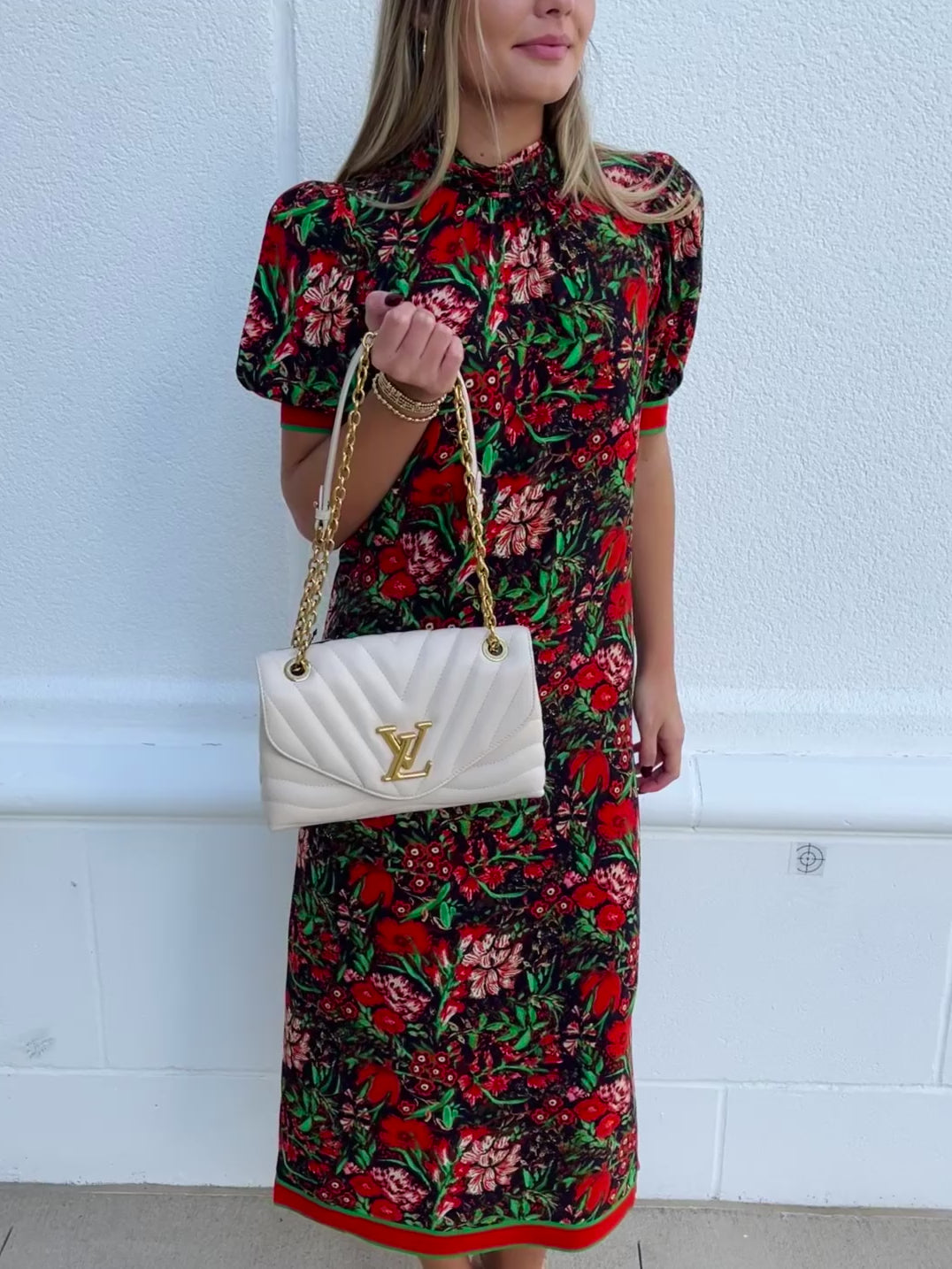 Louis Vuitton Leather New Wave Chain Bag Gold Chain Shoulder Bag