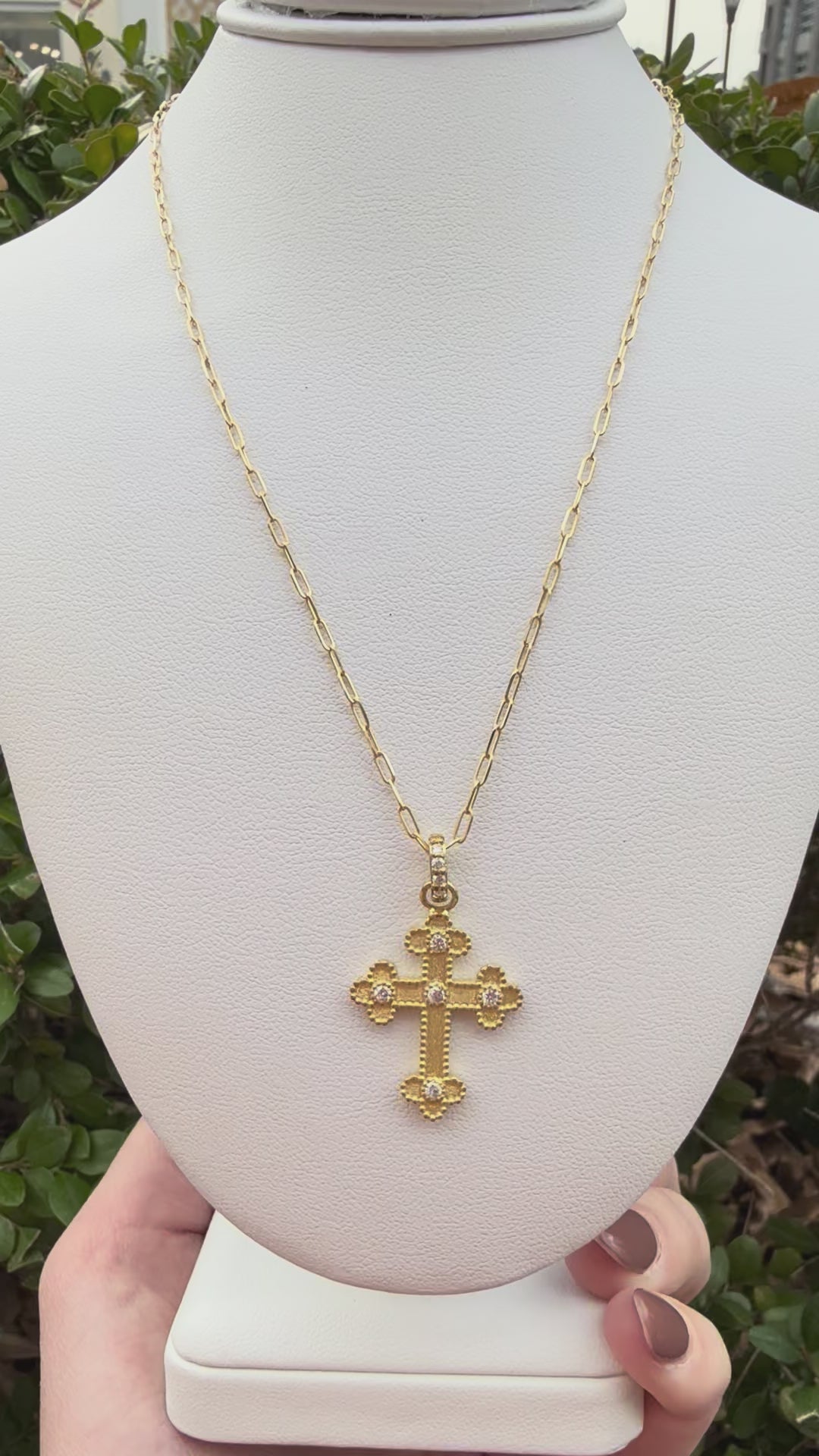 14kt .19cts Dia Cross Necklace PZ6834