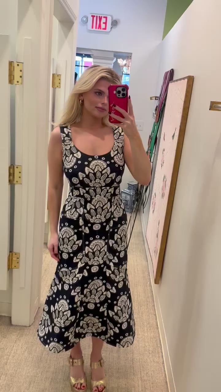 Frenchie Dress | Midnight Jacquard