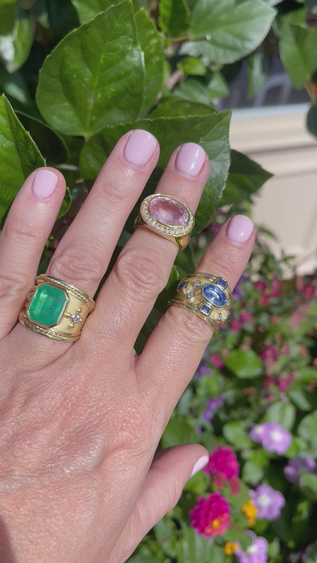 6.0ct Morganite & .40ct Dia 14kt Gold Ring