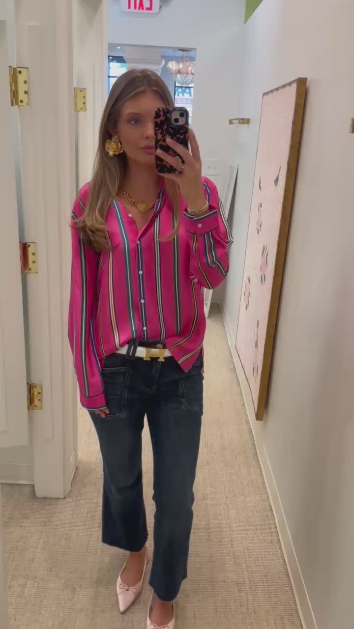 Tea Shirt | Pink Stripe