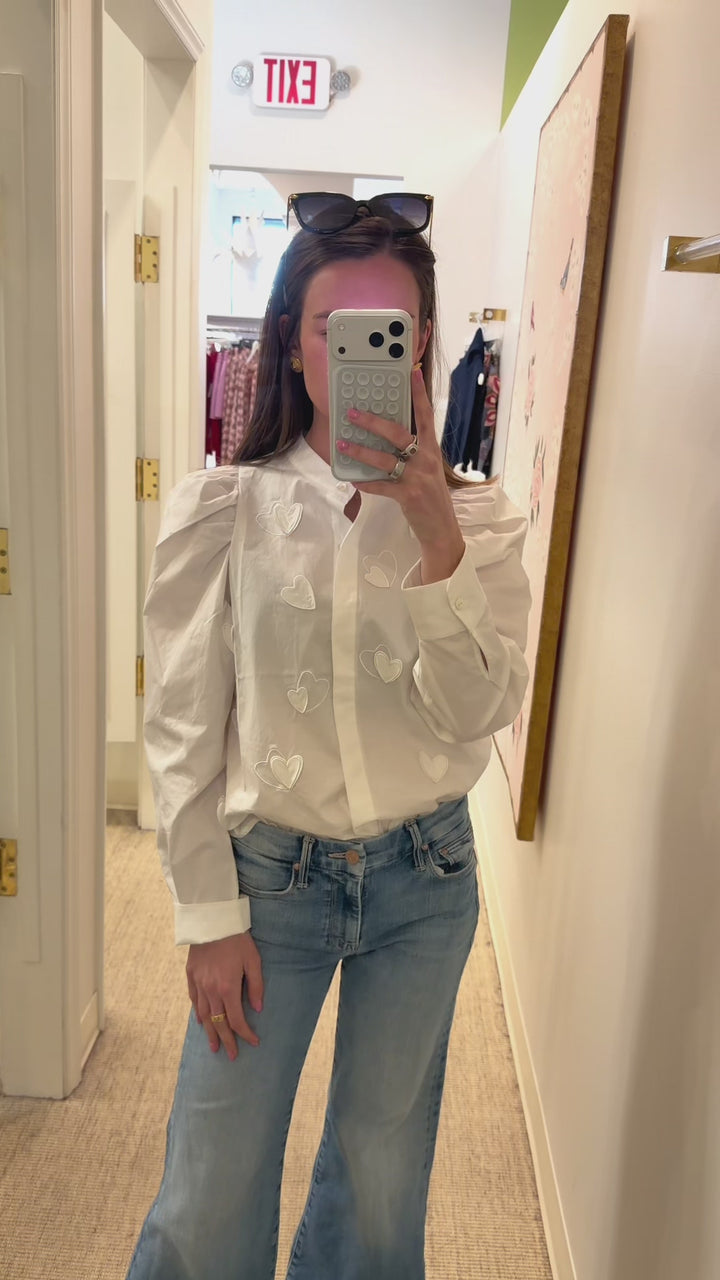 Cuore Poplin Shirt | White