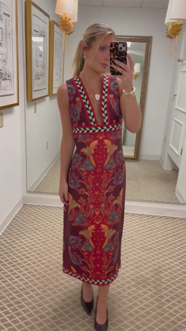 Caroline Dress | Birds of a Feather Maroon