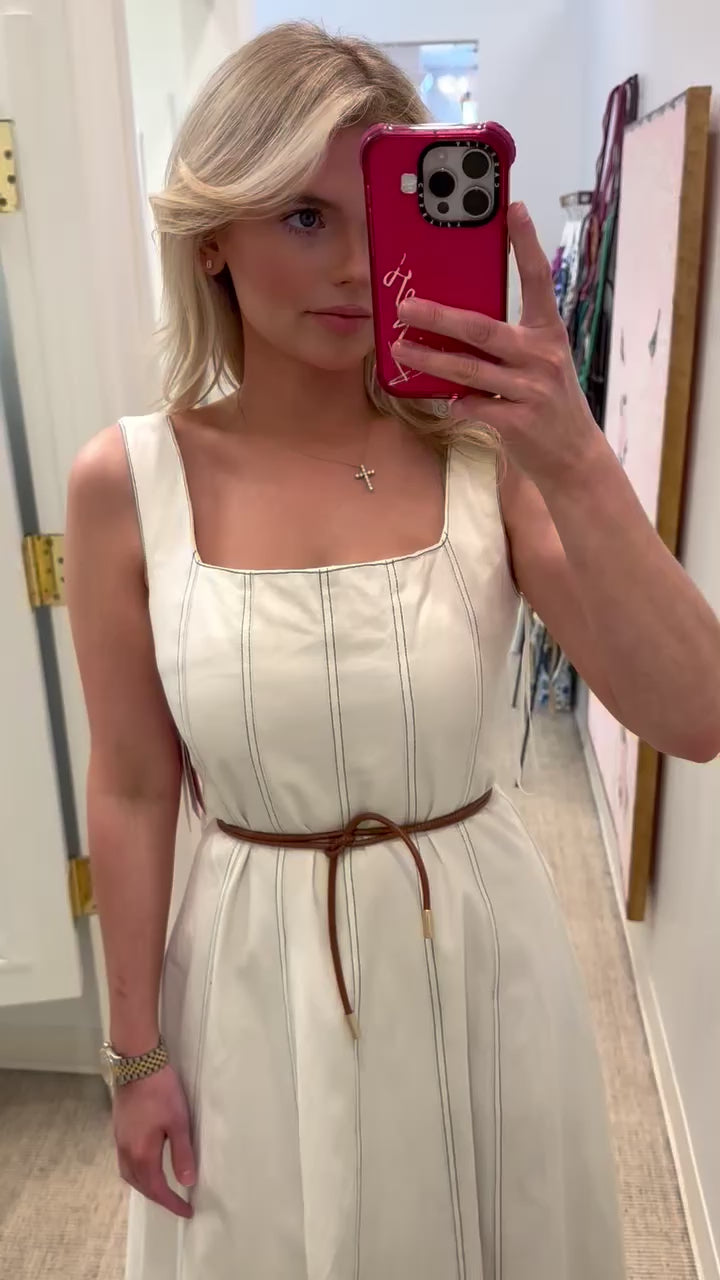 Ashley Dress | Ivory Denim