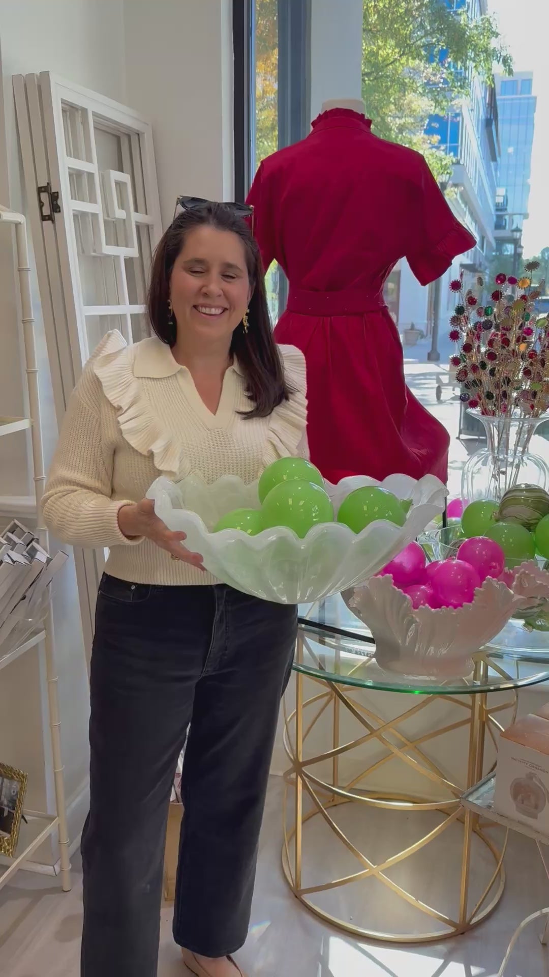 Vietri Onda Glass Centerpiece