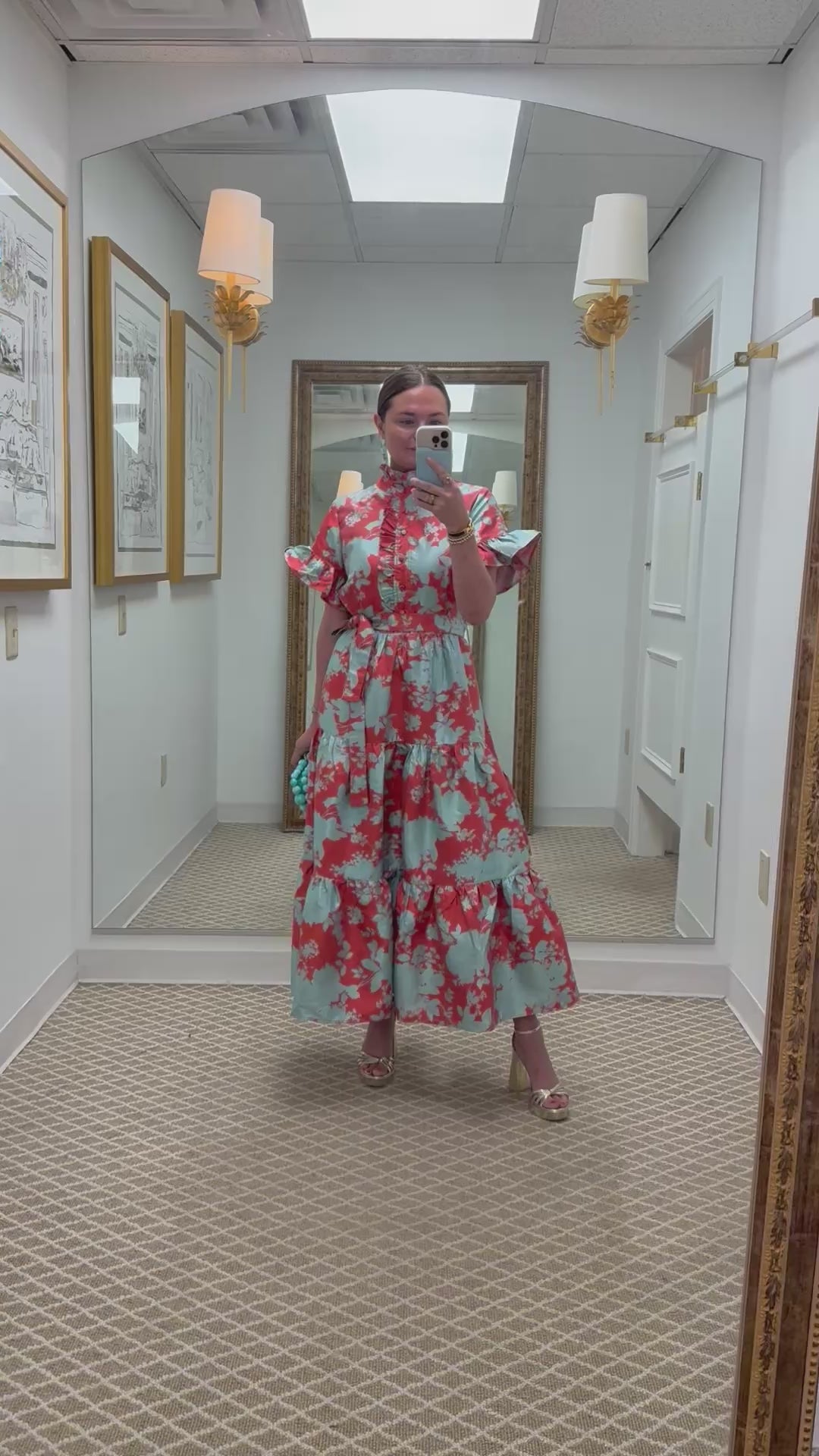 Sadie Maxi Dress | Red Briar Bloom Jacquard