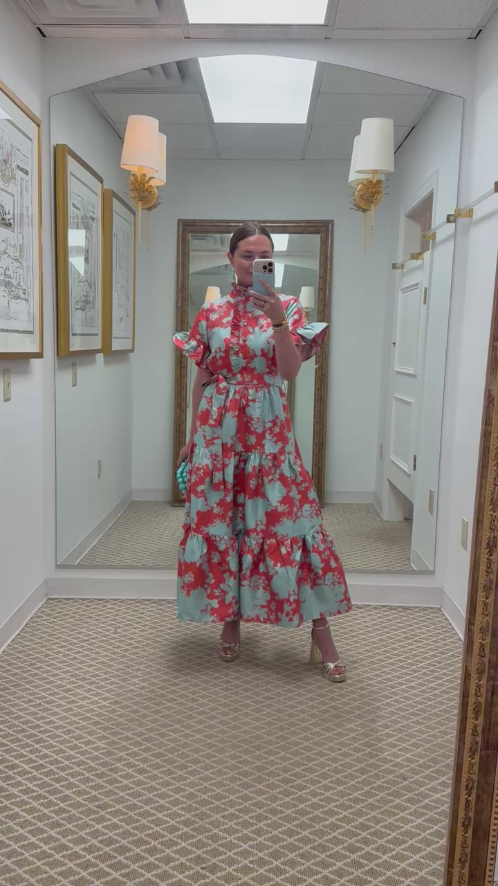 Sadie Maxi Dress | Red Briar Bloom Jacquard