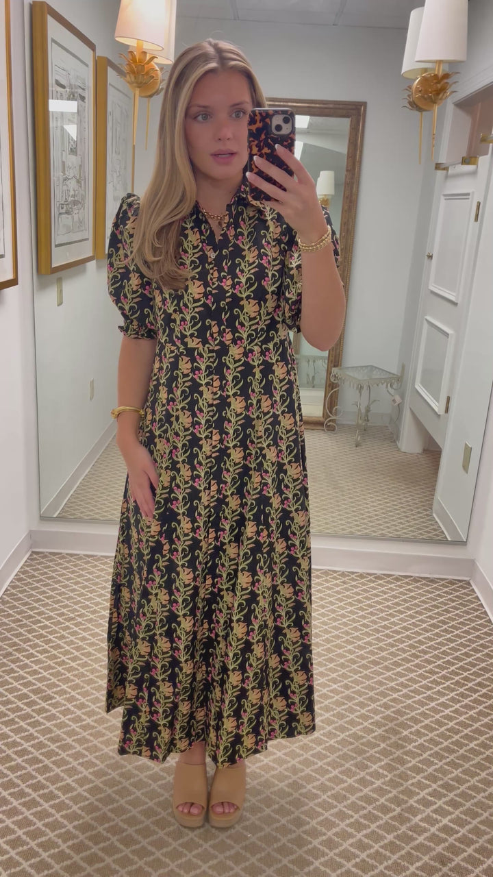 Rosie Shirtdress | Berrywood Scroll