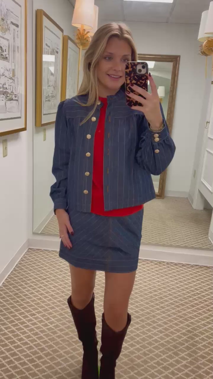 Colby Jacket | Denim Bluebell Stripe