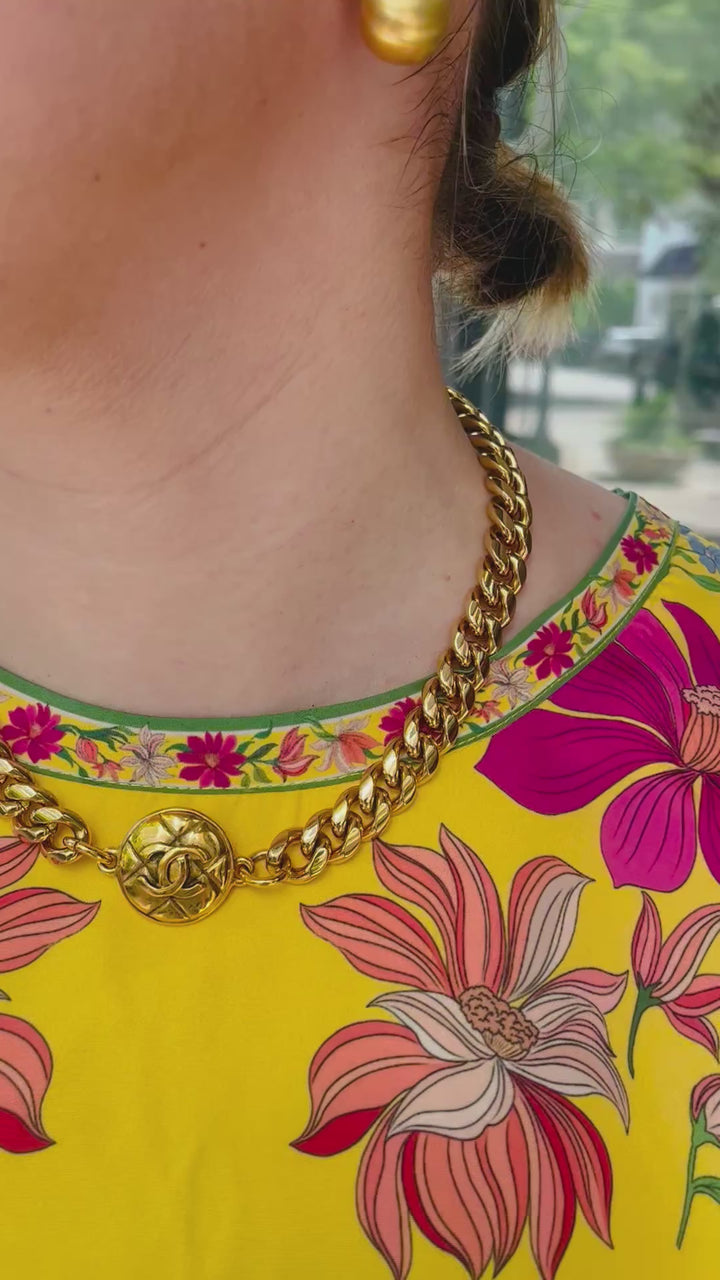 Quilted Coin Necklace