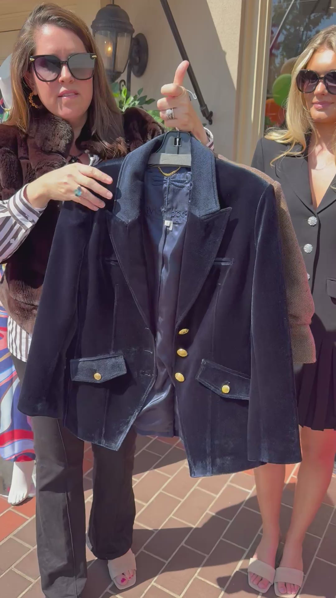 Velvet Blazer | Navy