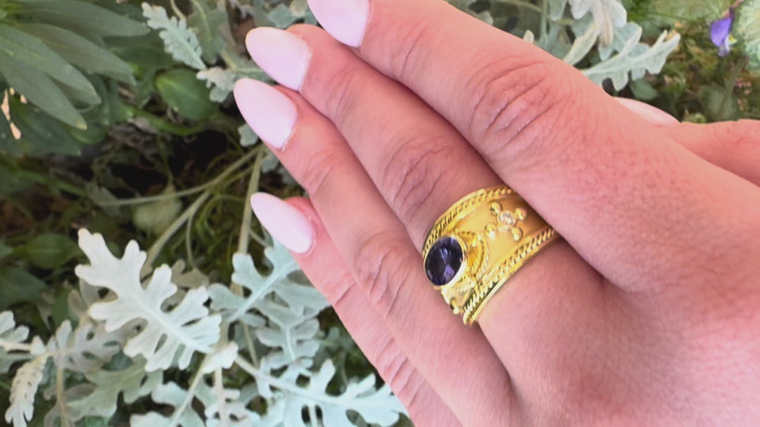 14kt Oval Tanzanite & .10ct Diamond Ring R14043TZ