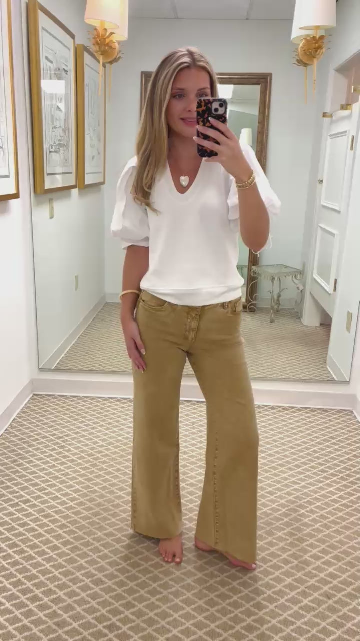 Meg High Rise FAB AB Wide Leg | Chestnut