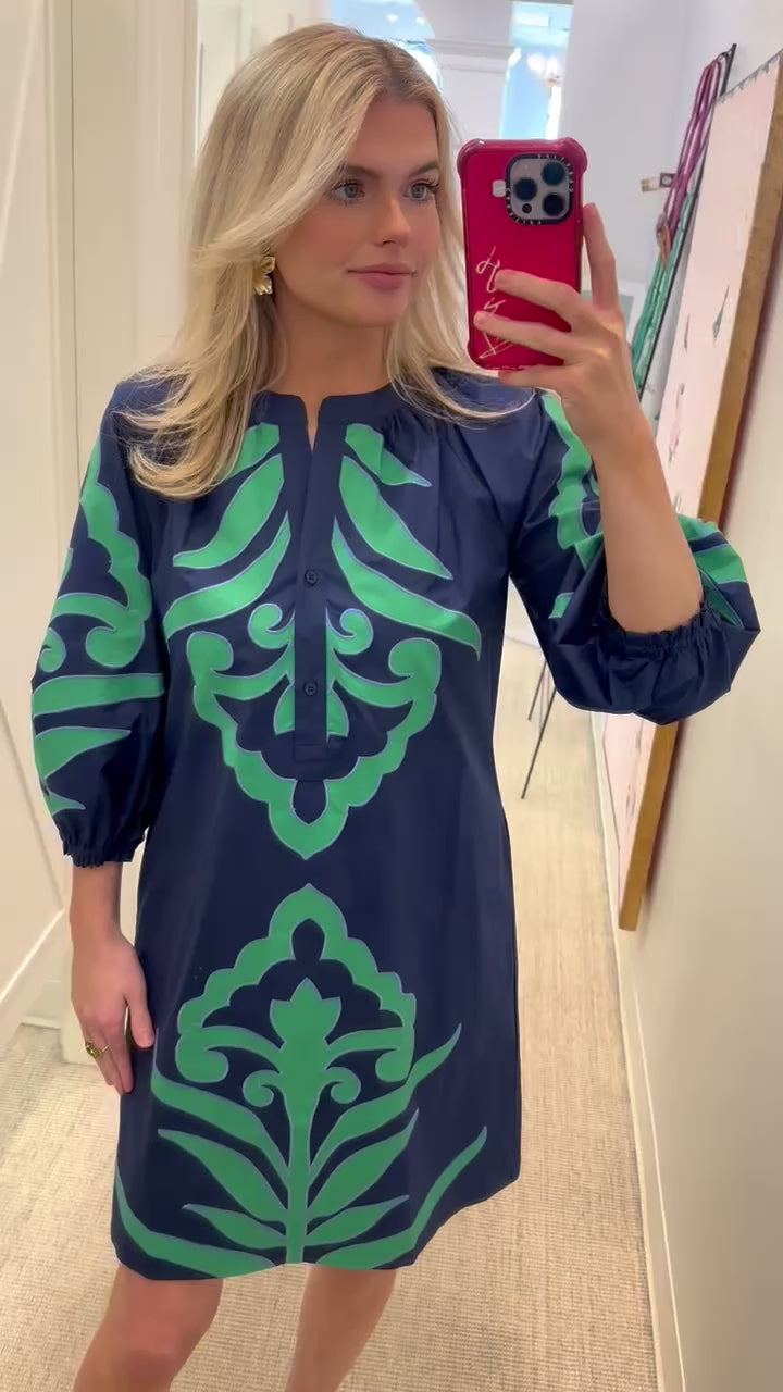 Sara Applique Dress | Royal