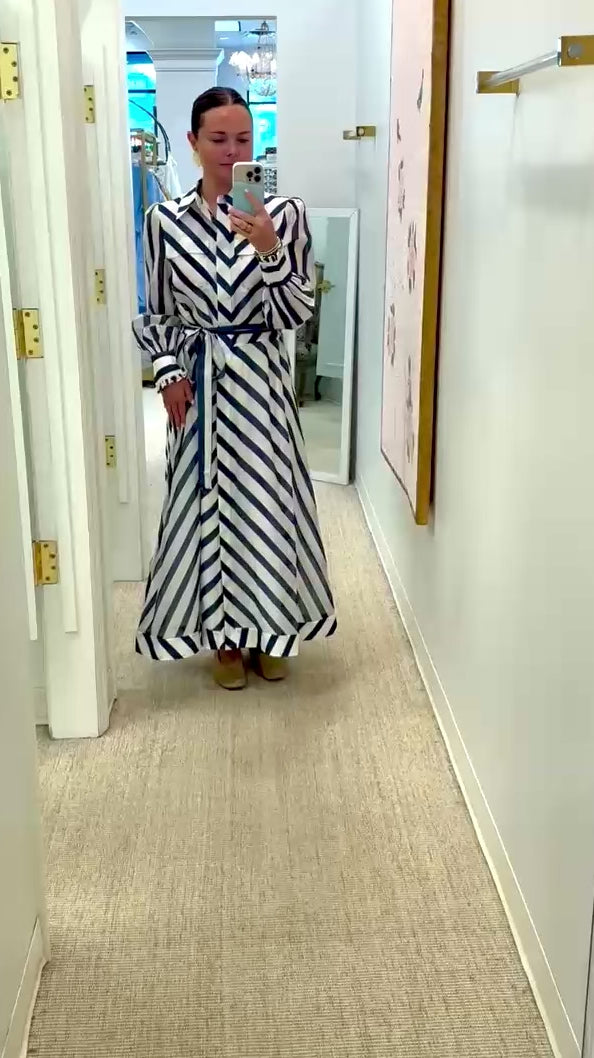 Yasmine Dress | Royal Stripe