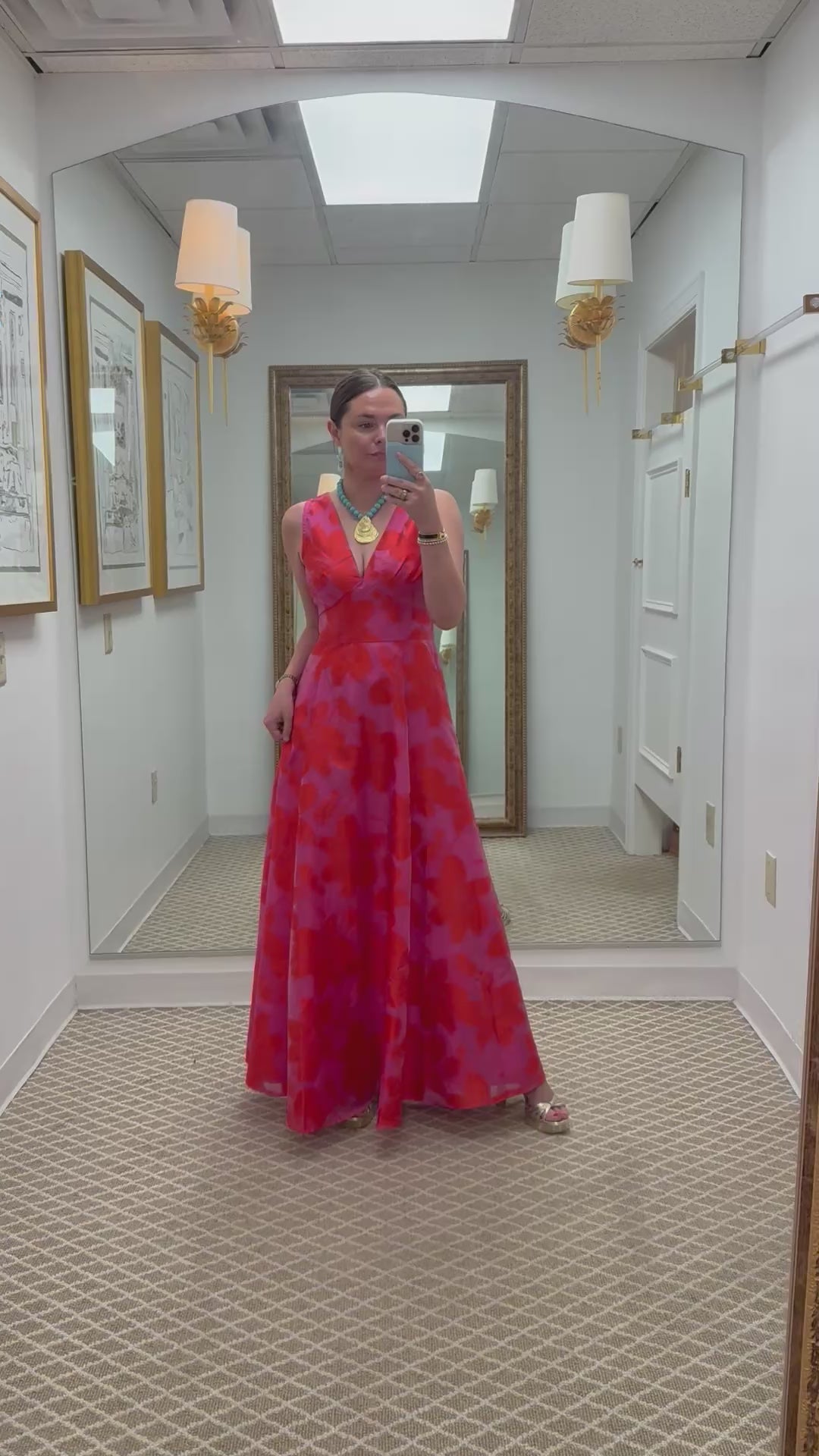 Martha Dress | Red Azalea Organza