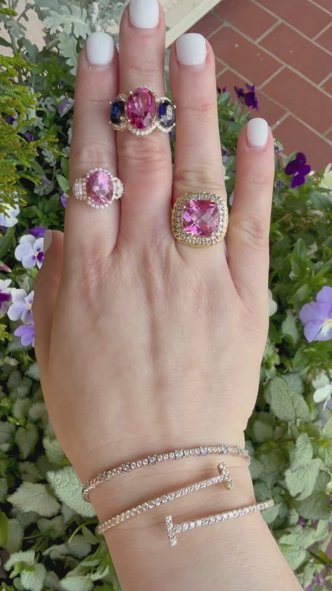 14k 0.45 Dia Pink Tourmaline Ring