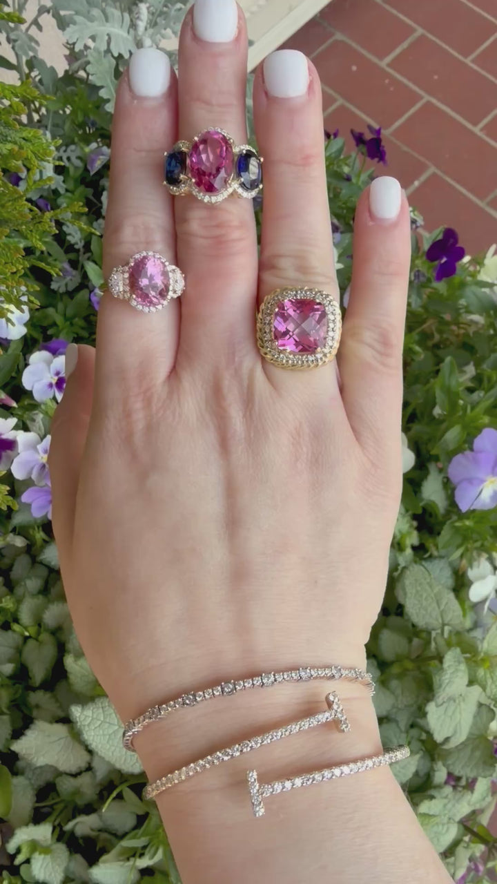 14k 0.45 Dia Pink Tourmaline Ring