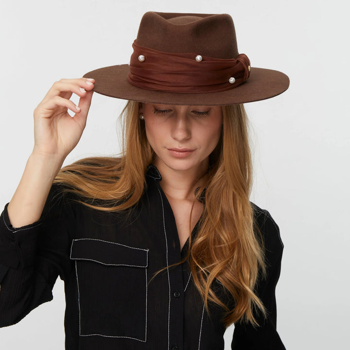 Farrah Wool Rancher Hat | Walnut