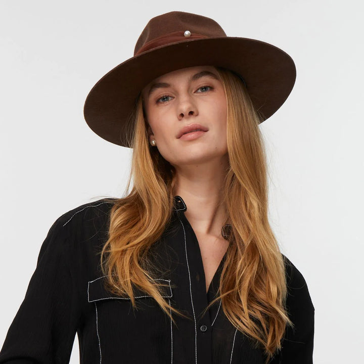 Farrah Wool Rancher Hat | Walnut