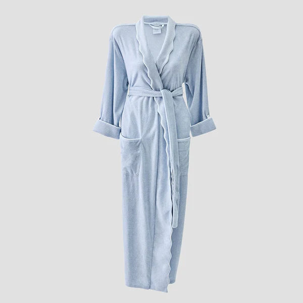 Weezie Women's Long Scallop Lightweight Robe | + Colors