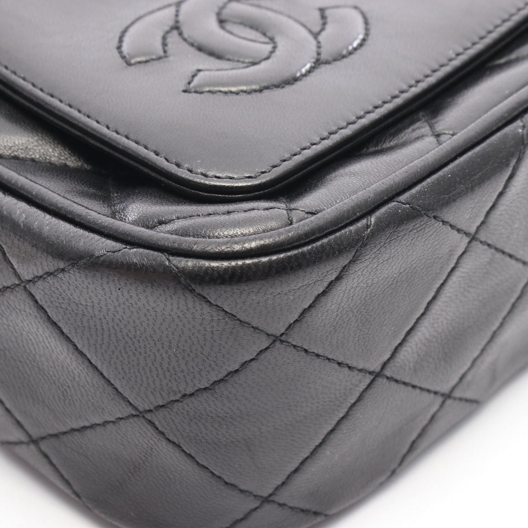 Chanel Black Matelasse Coco Mark Camera Shoulder Bag