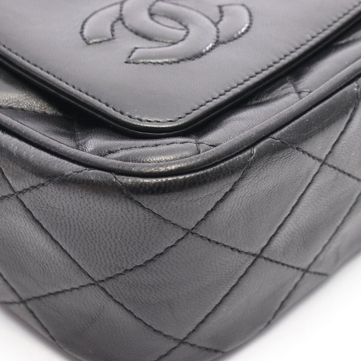 Chanel Black Matelasse Coco Mark Camera Shoulder Bag