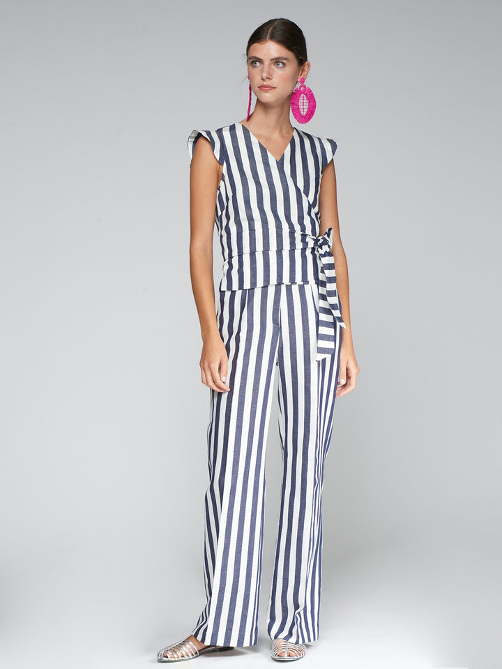 Cruzado Shirt | Navy Stripe