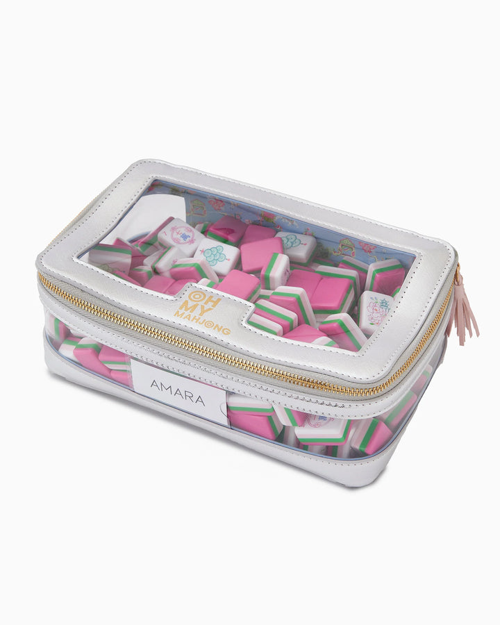 Mahjong Tile Storage Bag | Silver