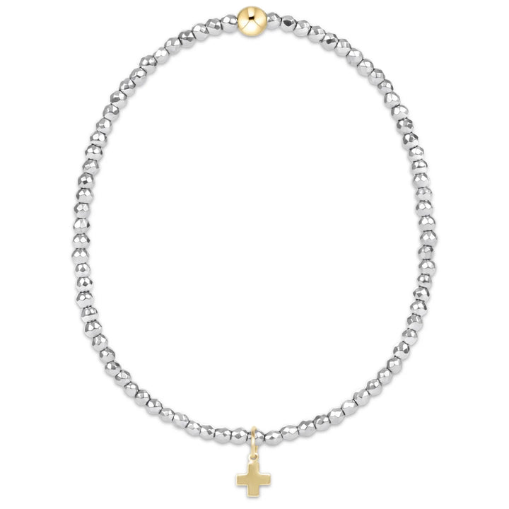 Faceted Hematite 2mm Bead Bracelet With Charms | +Colors