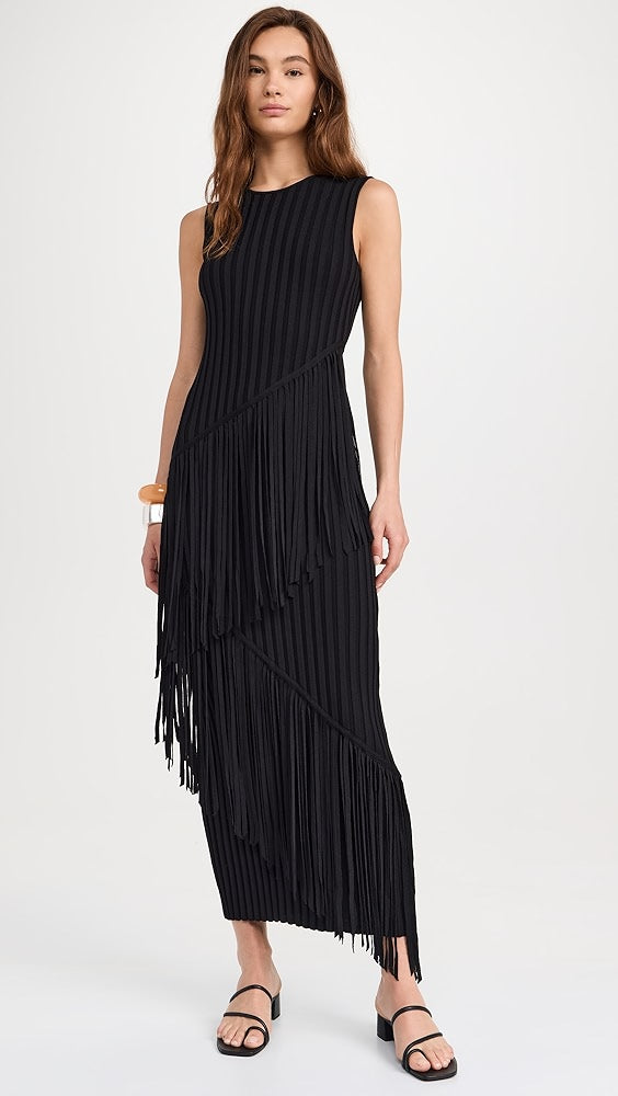Spiral Knit Dress | Black