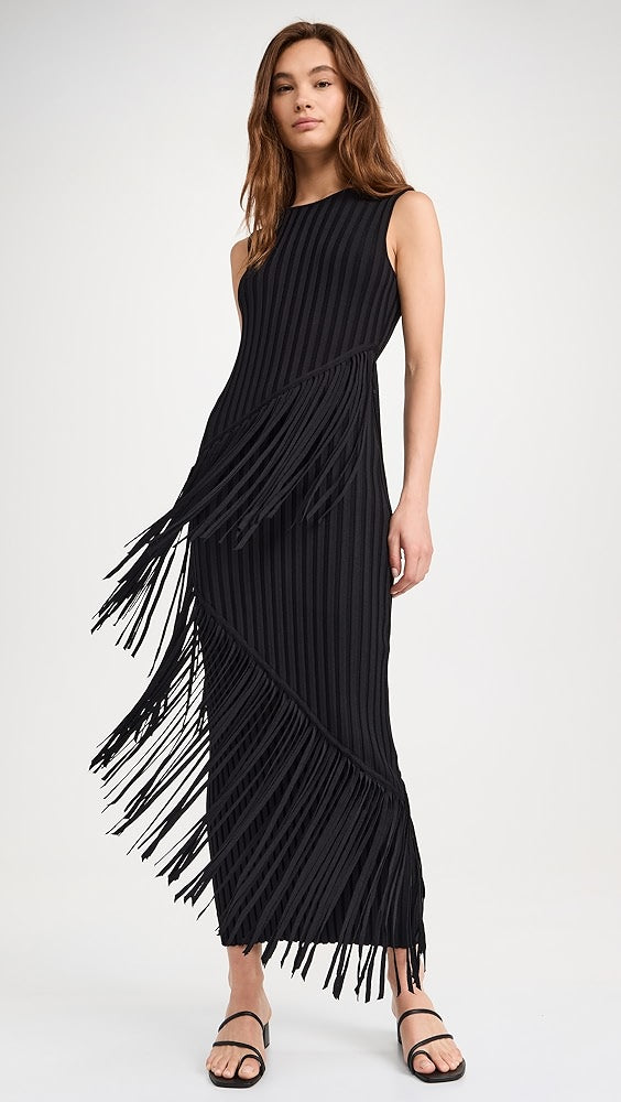 Spiral Knit Dress | Black