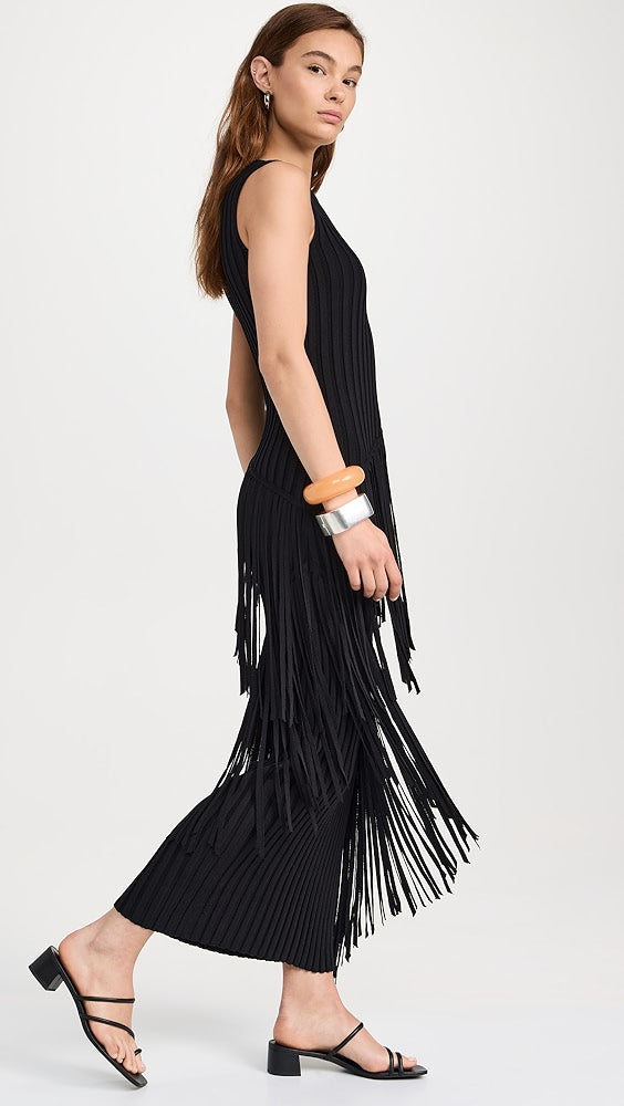 Spiral Knit Dress | Black