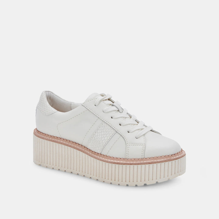 Tiger Sneaker | White Leather