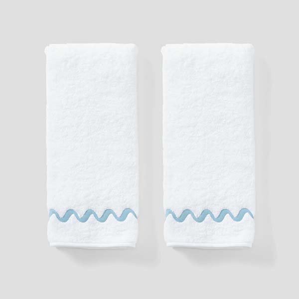 Wave Embroidered Bath Towel - Thumbnail 4