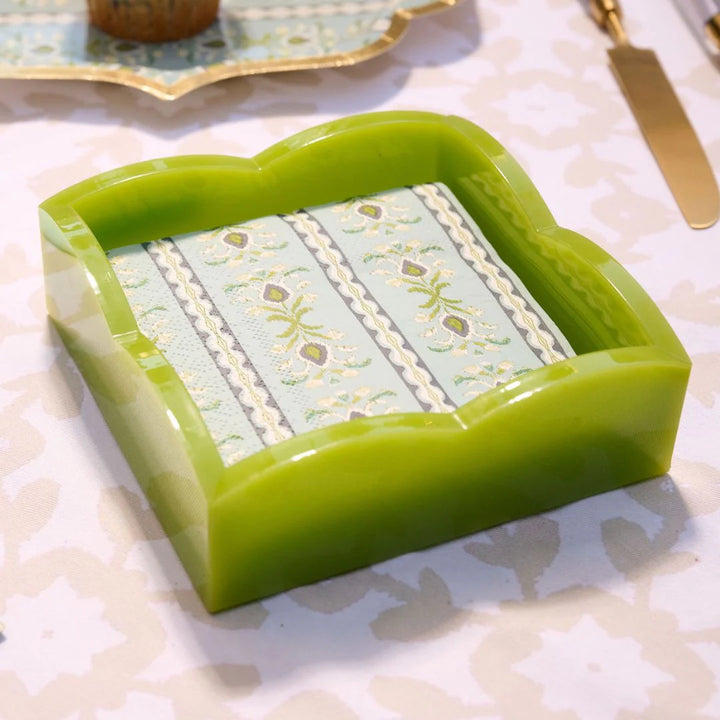 Laura Park Acrylic Scalloped Cocktail Napkin Holder