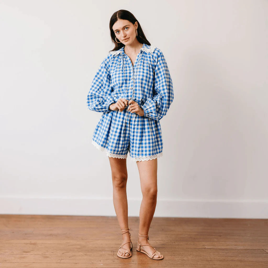 Willa Top | Blue Bay Gingham
