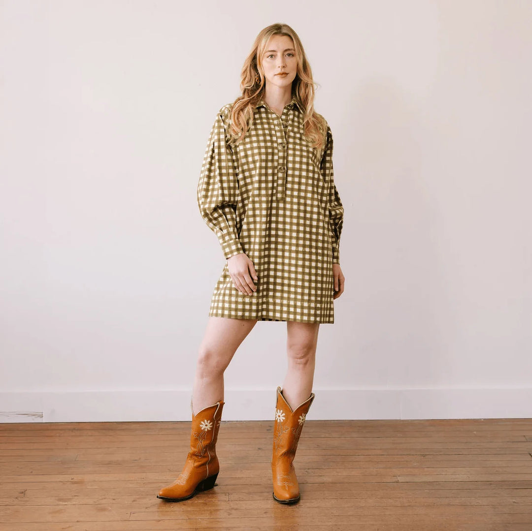 Painted Gingham Marlowe Dress