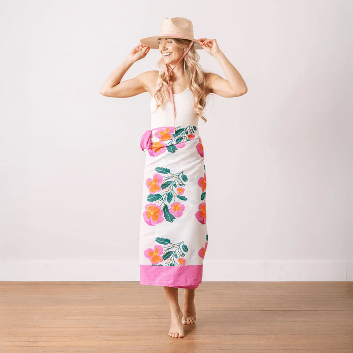 Pink Flower Sarong
