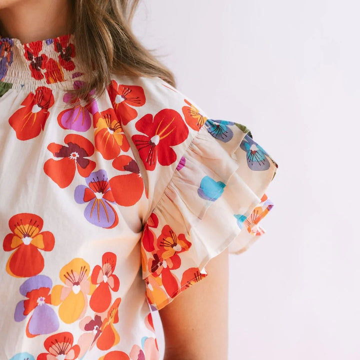 Rainbow Flutter Top