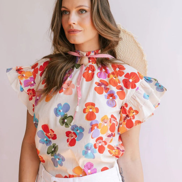 Rainbow Flutter Top