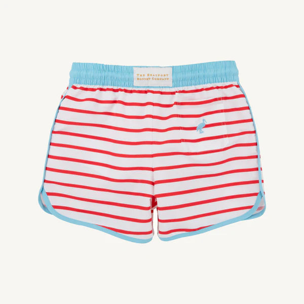 Tanner Trunks | Richmond Red Stripe Belhaven Blue