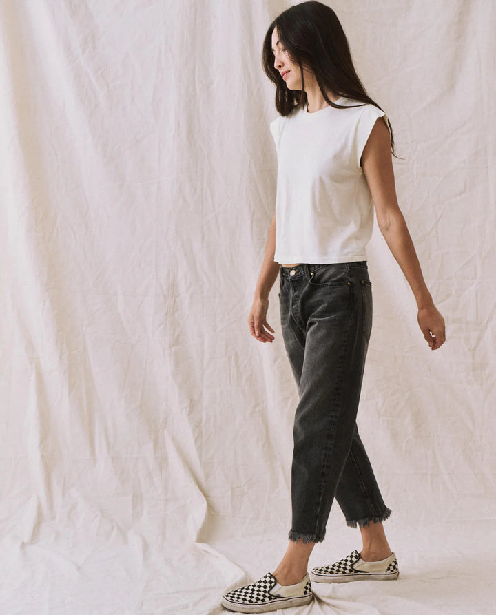 The Peak Shoulder Tee | Washed White