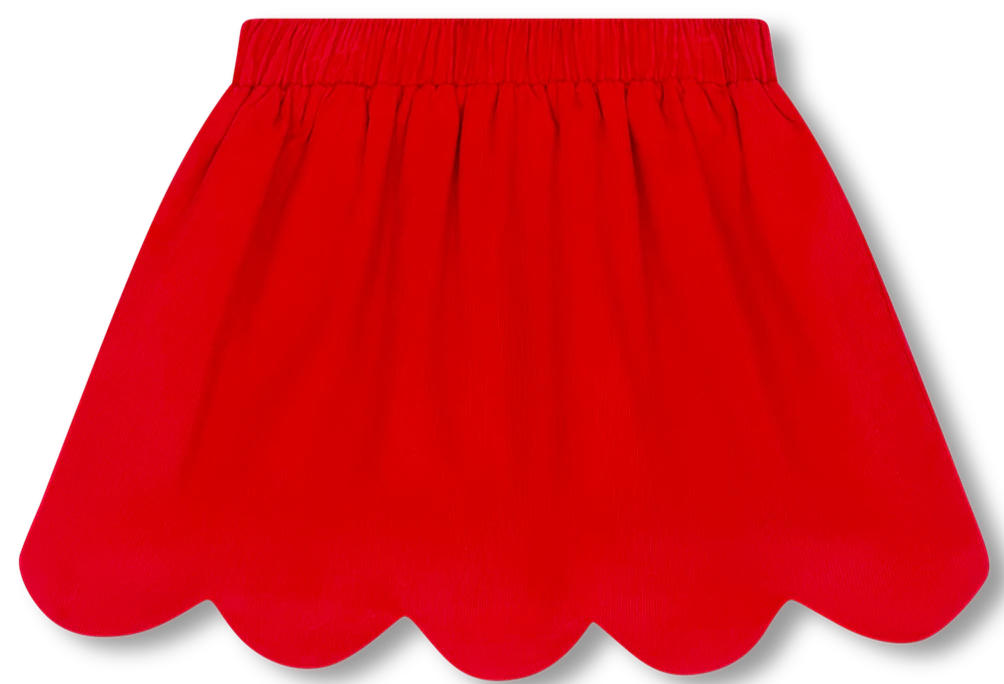 Susie Scallop Skirt | High Point Red