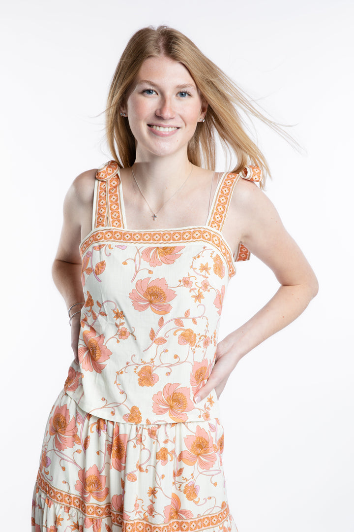 The Andi Tank | Dusty Rose Print