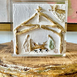 Nativity Scene on Acrylic Block