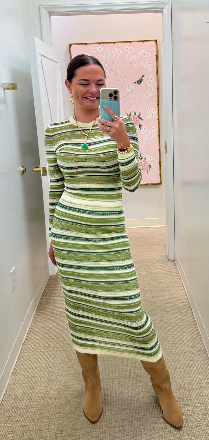 Waverly Knit Skirt | Green Space Dye